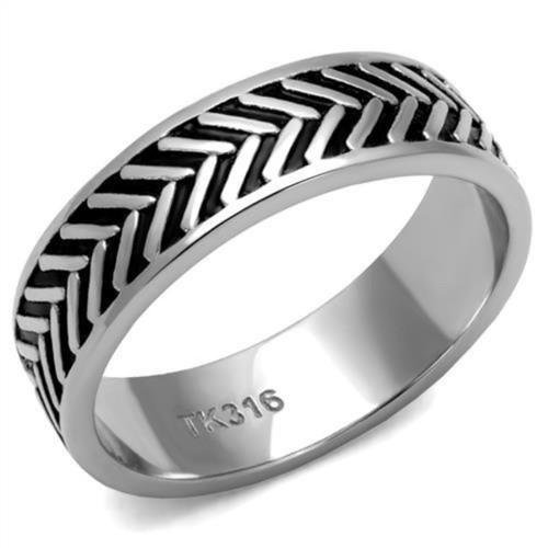 Men's Stainless Steel High Polished Ring, Size 10 (Pack of 2)