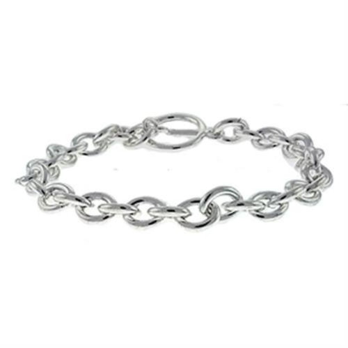 Single-Tone Silver Plated Women's Chain Bracelet (Pack of 3)