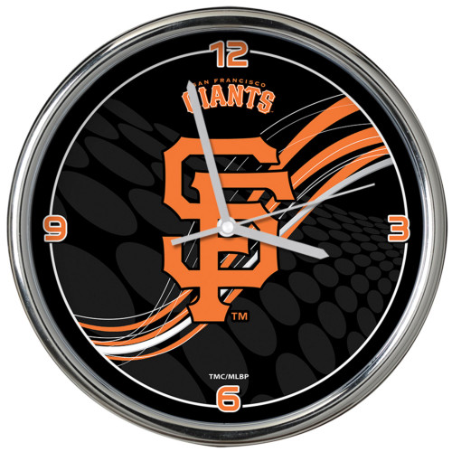 11.5" Black and Orange MLB San Francisco Giants Dynamic Chrome Wall Clock