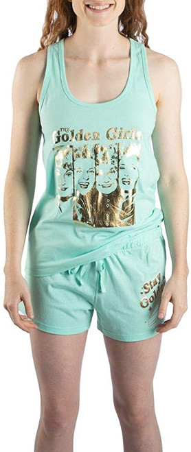 Golden Girls Junior's Stay Golden Short/Tank Sleep Set - 693186616167