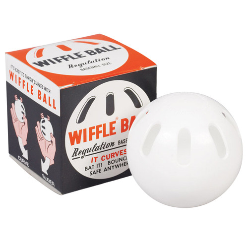 Wiffle Baseball Plastic White 12 pc. - Case Of: 12; Each Pack Qty: 1;