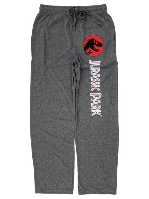 Jurassic Park Mens Heather Gray Sleep Pants Pajama Bottoms - a062421jparkgrayslp XXL