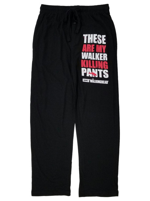 The Walking Dead Mens Black Walker Killing Pants Sleep Pants Pajama Bottoms - a070221twdblackwkp S