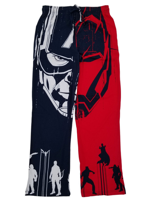 Marvel Mens Captain America Civil War Iron Man Sleep Pants Pajama Bottoms - a030521marvelcaptironslp L