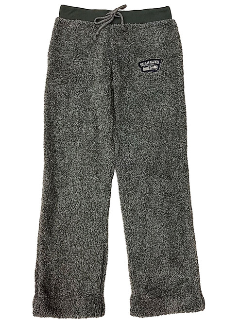 Seattle Seahawk Women's Gray Fury Fleece Football Pajama Bottoms Sleep Pants - DC1320GRYSEAHAWK FLEECE PNT S