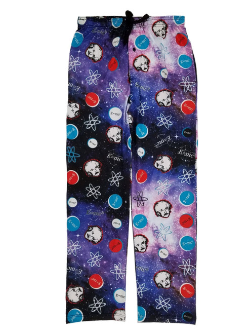 Mens Albert Einstein E=mc2 Galaxy Sleep Pants Lounge Pants Pajama Bottoms - a031119einsteinslpp M