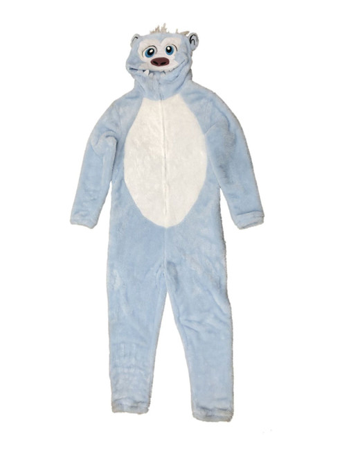 Mens Plush Snow Yeti Hoodie Union Suit Blanket Sleeper Pajamas PJs - OA31120 BS YETI UNIONSUIT L