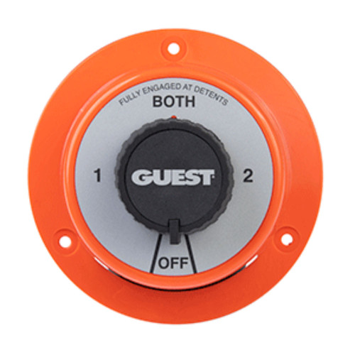 7" Orange and Gray Guest 2100 Cruiser Series Battery Selector Switch
