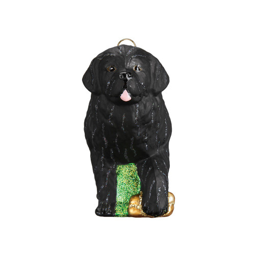Old World Christmas Newfoundland Dog Glass Tree Ornament 12529 FREE BOX Pet New