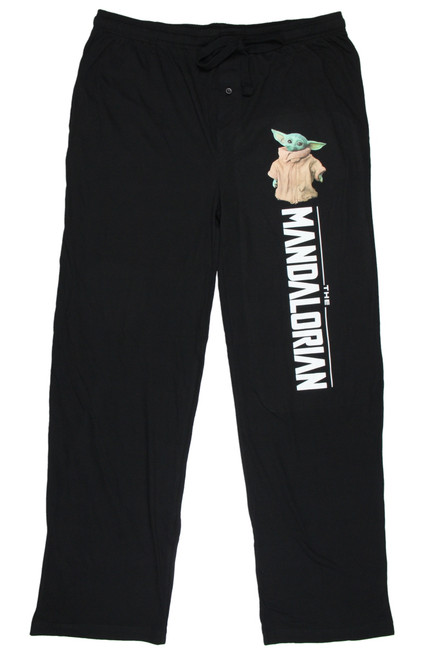 Star Wars The Mandalorian Logo Grogu Baby Yoda Men's Sleep Lounge Pants - 840161471260