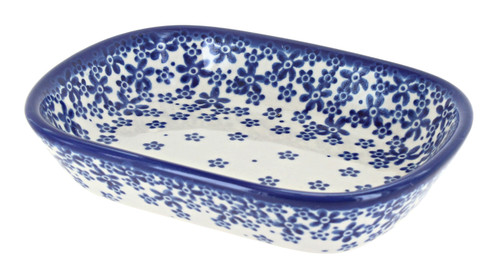 Blue Rose Polish Pottery Fleurette Olive Dish