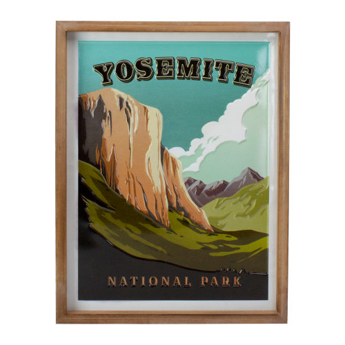 18" Green and Brown Yosemite National Park Wall Art