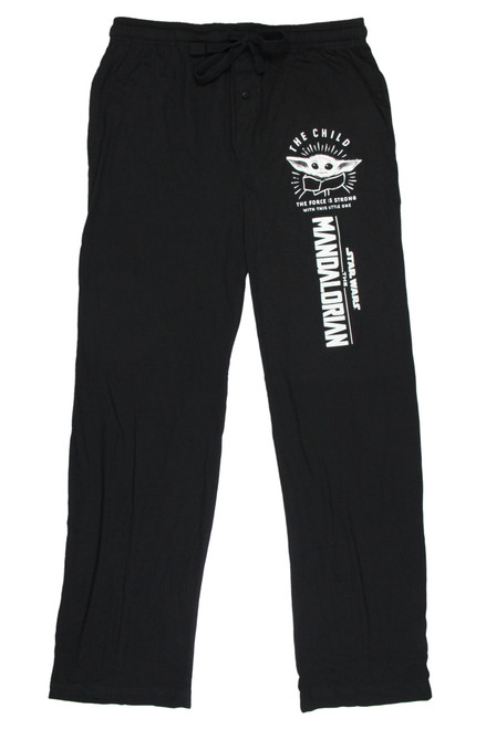Star Wars The Mandalorian Baby Yoda Men's The Force Is Strong Pajama Pants - 840161471796