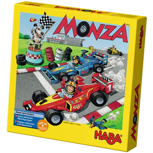 HABA Monza - A Car Racing Beginner's Board Game Encourages Thinking Skills - Ages 5 and Up (Made in Germany)