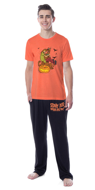 Scooby-Doo Mens' Shaggy Spooky Where Are You Sleep Pajama Set Shirt Pants - 763059970617