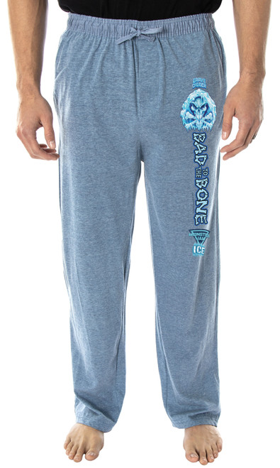 Monster Jam Mens' Truck Bad To The Bone Grave Digger Sleep Pajama Pants - 763059967389