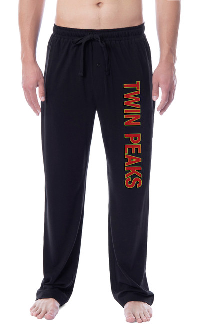 Twin Peaks Mens' Vintage Mystery Show Series Logo Sleep Pajama Pants - 763059973311