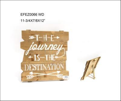 Set of 2 Brown and White "The journey Is the Destination" Tabletop Plaques 12" - 34255303
