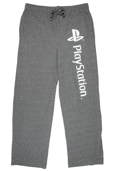 PlayStation Mens' PS Logo and Script Lounge Sleep Pajama Pants Game Console