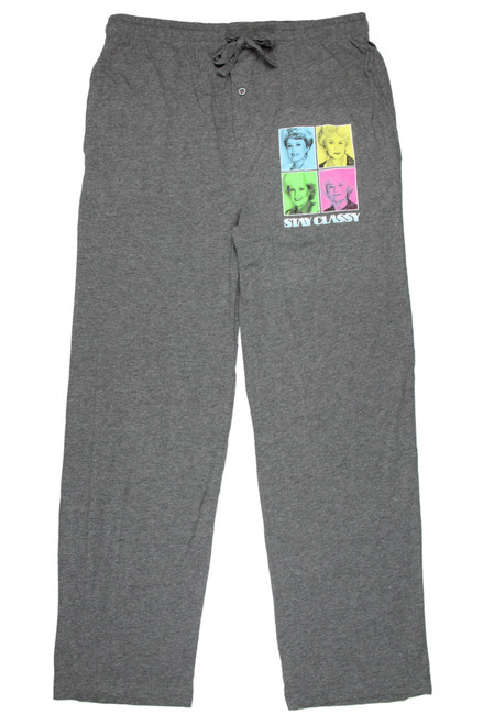 The Golden Girls Mens' Stay Classy Neon Squares Pajama Lounge Sleep Pants
