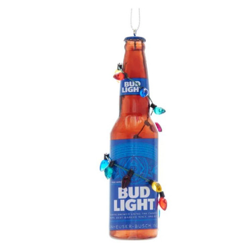 Budweiser Bud Light Bottle with Christmas Bulbs Ornament AB1191