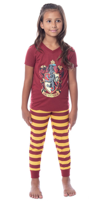 Harry Potter Big Girls' Hogwarts House Crest Jogger Pajama Set-All Houses - 763059896047