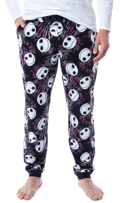 Disney Mens' Nightmare Before Christmas Jack Tie Dye Head Toss Pajama Pants - 840161474001