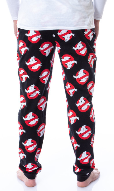 Ghostbusters Adult Men's Allover Classic Logo Stack Print Jogger Pajama  Pants 840161473929