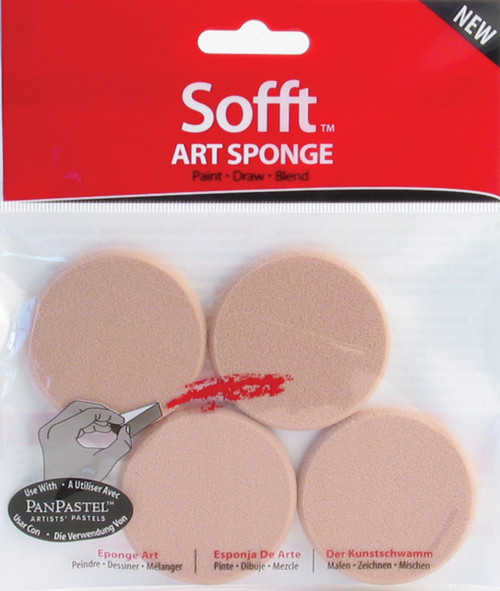 PanPastel Sofft Art Sponges 4/Pkg-Round