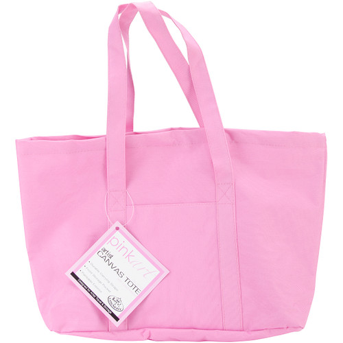 Pink Art Artist Canvas Tote-17"X12"