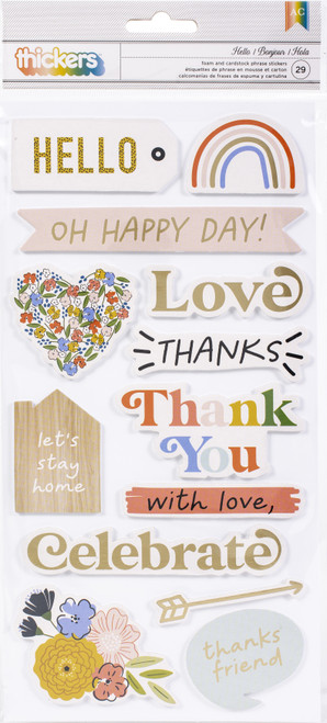 Jen Hadfield Reaching Out Thickers Stickers 29/Pkg-Phrase