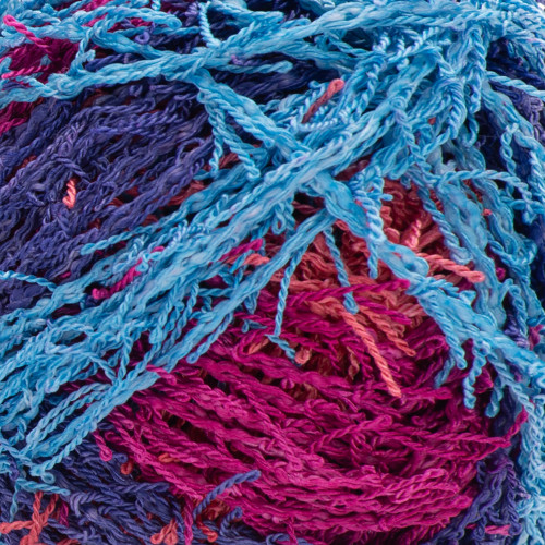 Red Heart Scrubby Stripes Yarn-Berry Crush