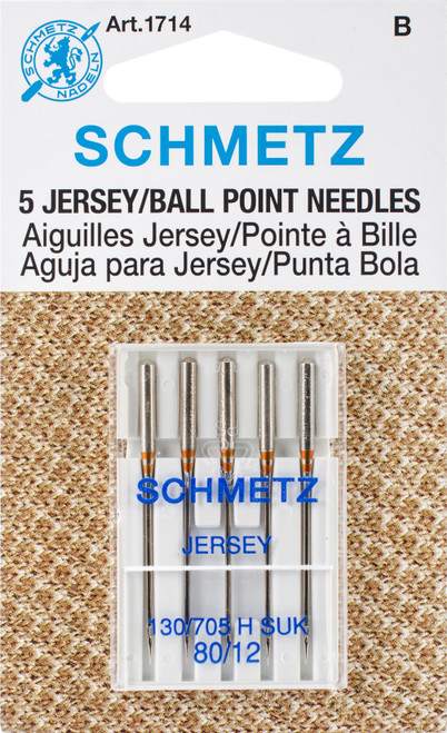Schmetz Ball Point Jersey Machine Needles-Size 12/80 5/Pkg
