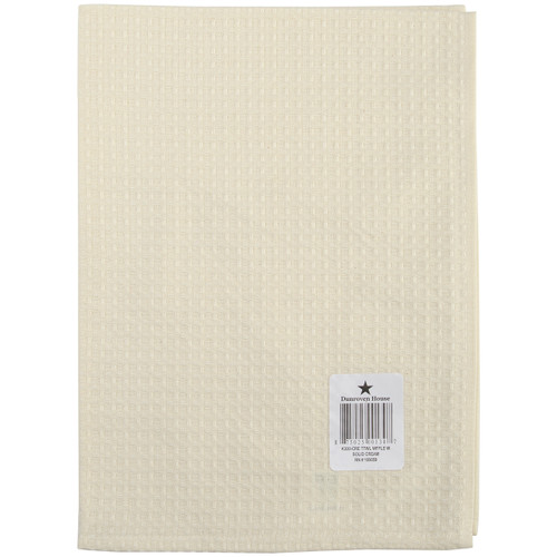 Dunroven House Waffle Weave Tea Towel 20"X28"-Cream