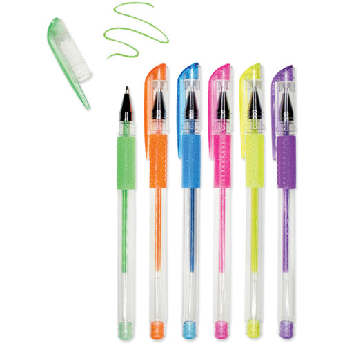 Living In Color Color-Flow Glitter Gel Pen Set 6/Pkg-Neons