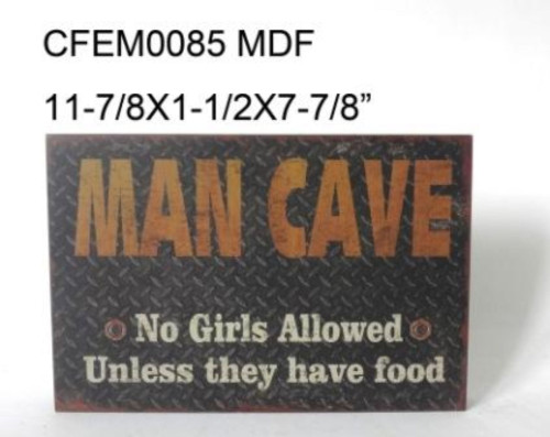 Set of 2 Black and Yellow Man Cave Rectangular Tabletop Decors 11.75" - 34255073