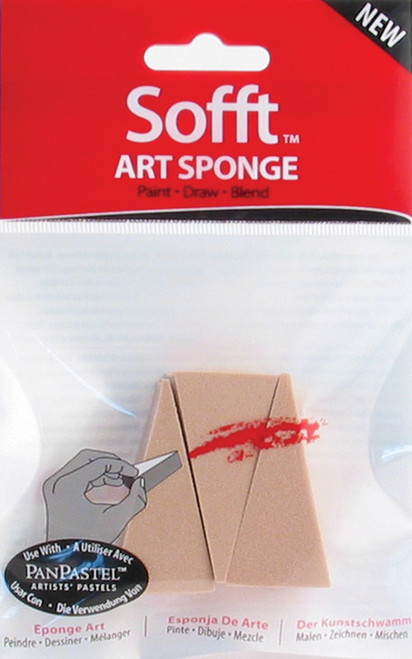 PanPastel Sofft Art Sponges 3/Pkg-Wedge