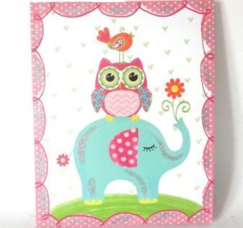 Set of 2 Pink and White Elephant Contemporary Wall Plaques 20" - 34255030