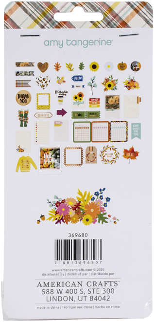 Amy Tan Late Afternoon Ephemera Die-Cuts 40/Pkg-Cardstock W/Foil Accents