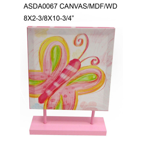 Set of 2 Pink and Yellow Butterfly Tabletop Decors 10.75" - 34254866