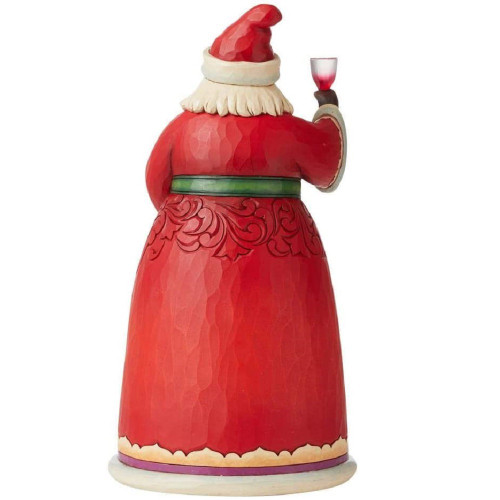 Jim Shore Heartwood Creek Wine and Grapes Santa Christmas Figurine 6008882