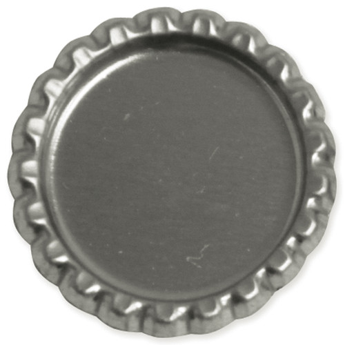 Vintage Flattened Bottle Caps 1" 50/Pkg-Chrome
