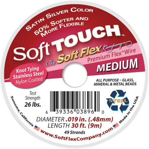 Soft Touch Wire 49-Strand .019"X30'-Silver