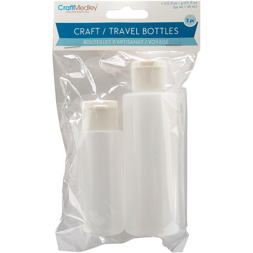 Craft/Travel Bottles 2/Pkg-2oz & 4oz