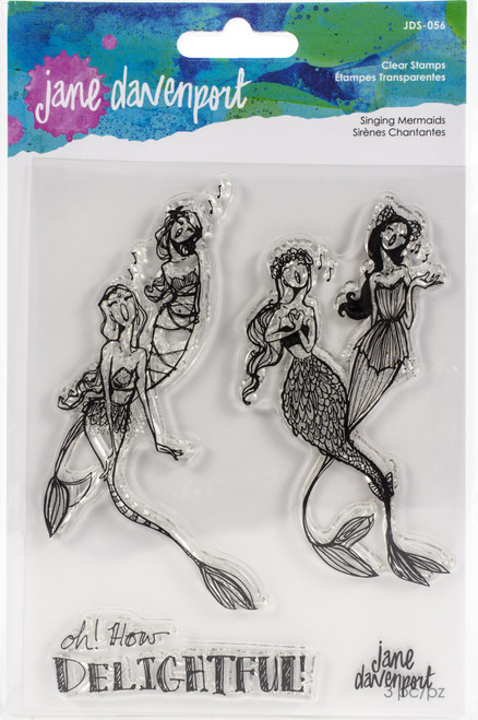Jane Davenport Stamp Camp Collection Clear Stamps Set-Singing Mermaids