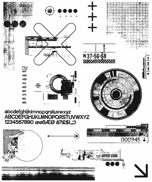 Tim Holtz Cling Stamps 7"X8.5"-Mini Glitch