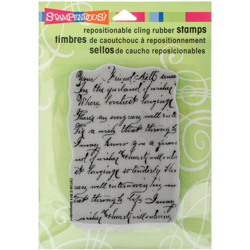 Stampendous Cling Stamp -Vintage Note
