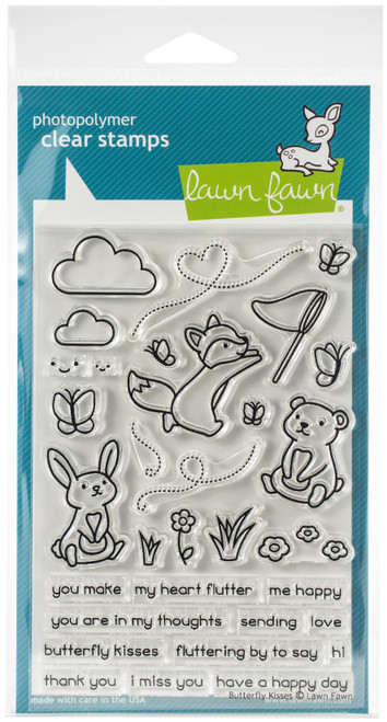 Lawn Fawn Clear Stamps 4"X6"-Butterfly Kisses