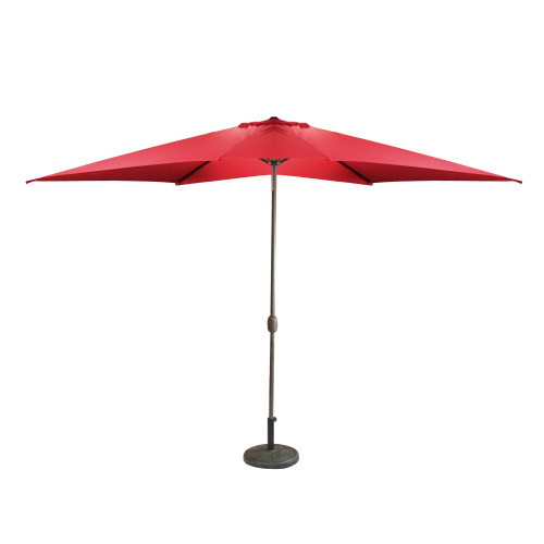 8.5' Outdoor Patio Market Umbrella with Hand Crank - Red