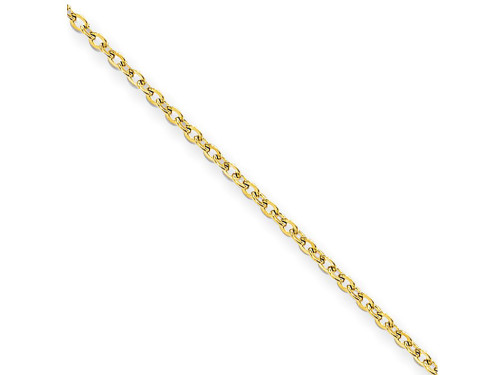 Chisel Stainless Steel Gold Ip Plated 2.30mm 20in Cable Chain Necklace SRN228GP20Y